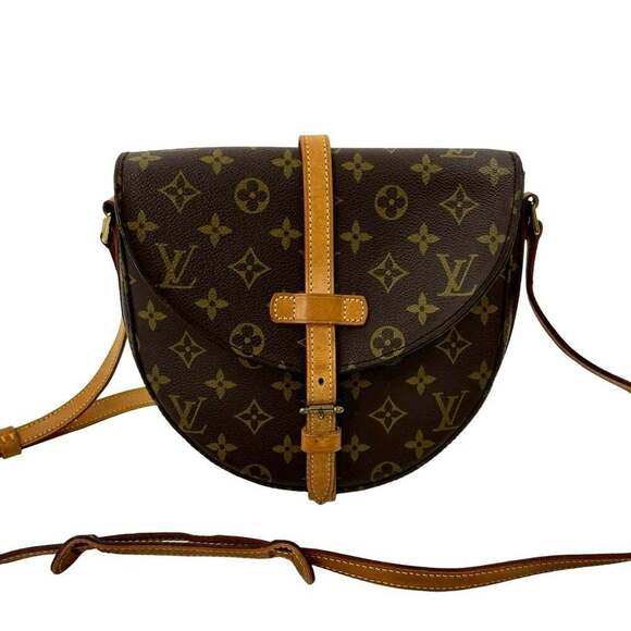 Louis Vuitton Handbags - LOUIS VUITTON Brown Monogram Leather Pochette Shoulder Bag
